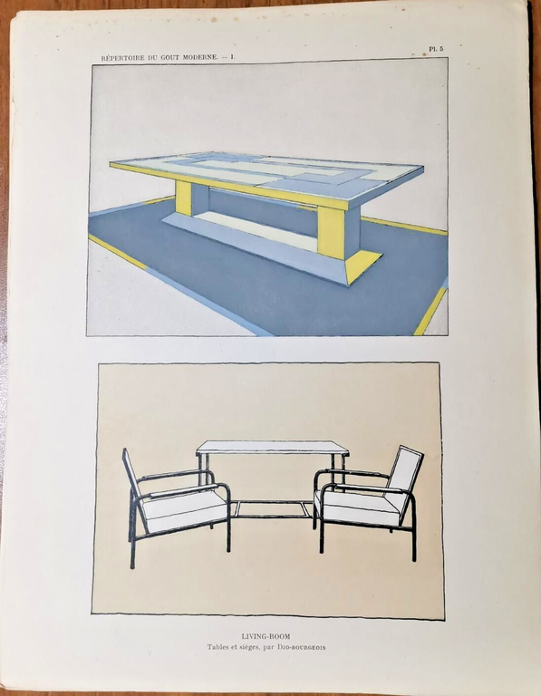 REPERTOIRE DU GOUT MODERNE 7 tavole colori 1928 interior design …