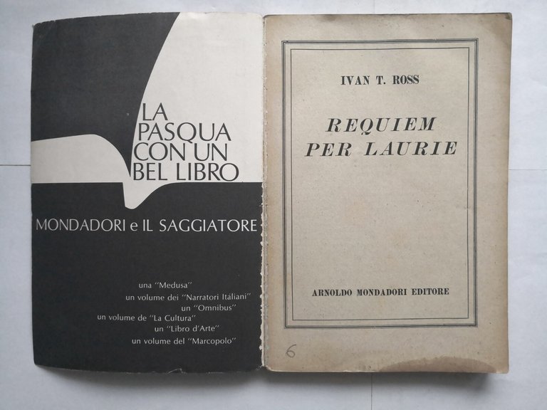 REQUIEM PER LAURIE di Ivan Ross 1962 Mondadori libro giallo …