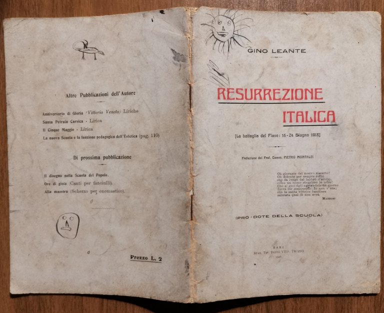 RESURREZIONE ITALICA di Gino Leante battaglia del Piave 1926 Libro …