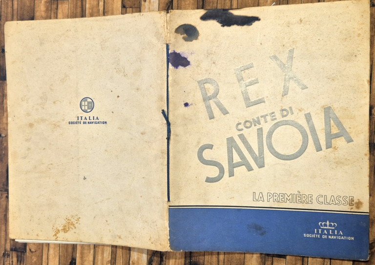 REX CONTE DI SAVOIA la premiere classe Brochure Originale in …