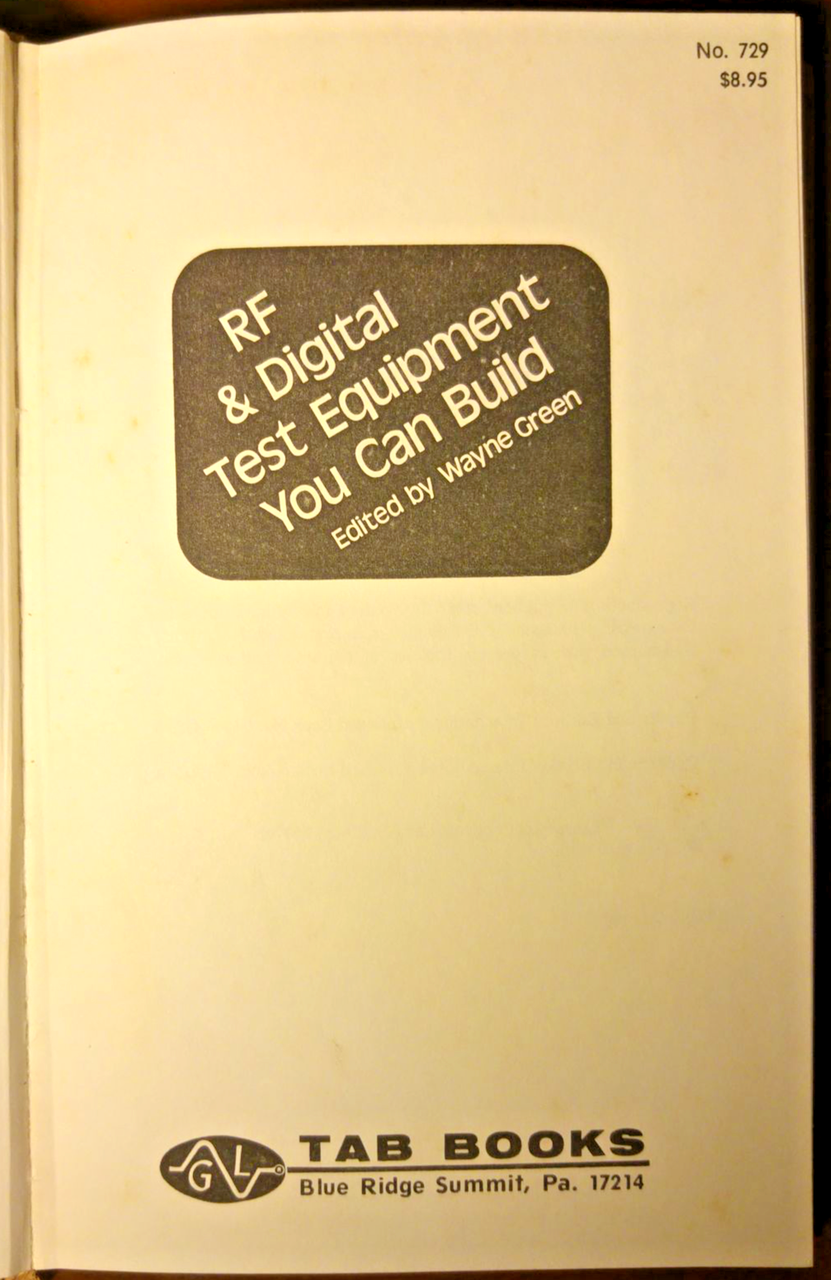 RF AND DIGITAL TEST EQUIPMENT YOU CAN BUILD di Wayne …
