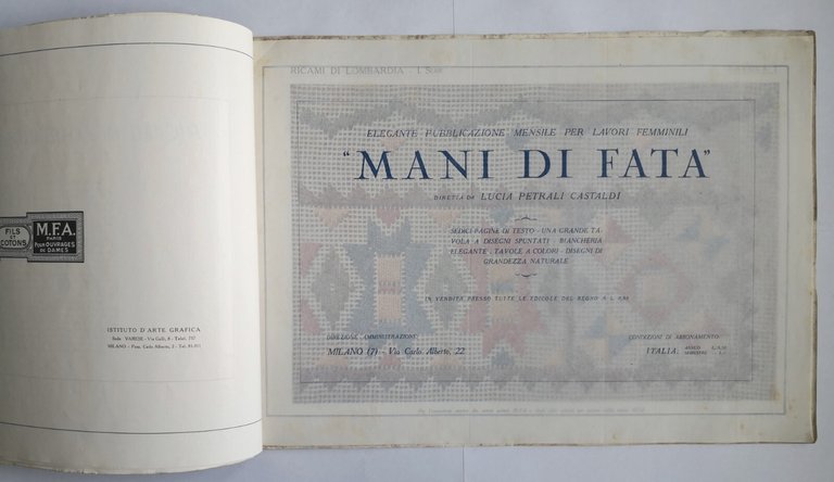 RICAMI DI LOMBARDIA 1 serie rivista mensile Mani di Fata …