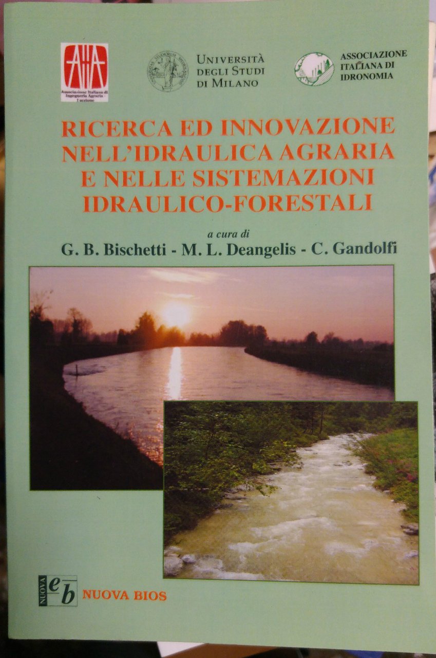 RICERCA E INNOVAZIONE NELL'IDRAULICA AGRARIA E SISTEMAZIONI FORESTALI libro 2008