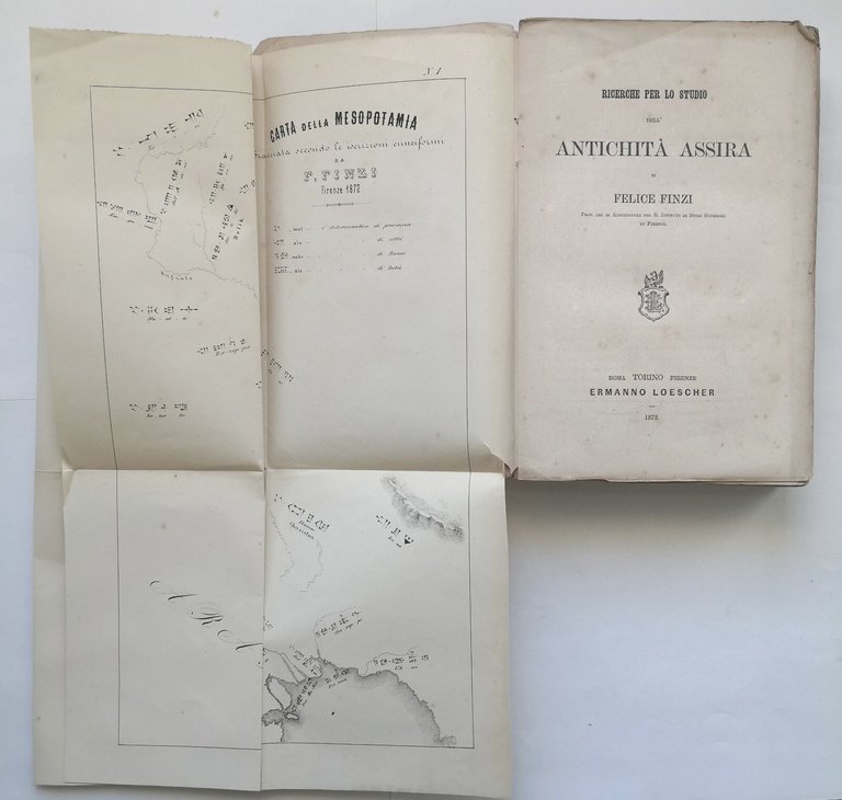 RICERCHE PER LO STUDIO DELL'ANTICHITÀ ASSIRA di Felice Finzi 1872 …