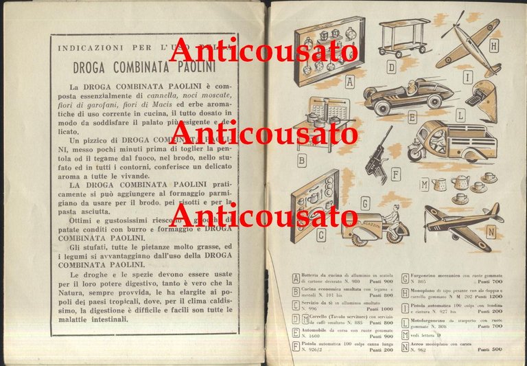 RICETTE PER L’USO DELL’OVOCREMA CATALOGO DEI REGALI RACCOLTA PREMI brochure