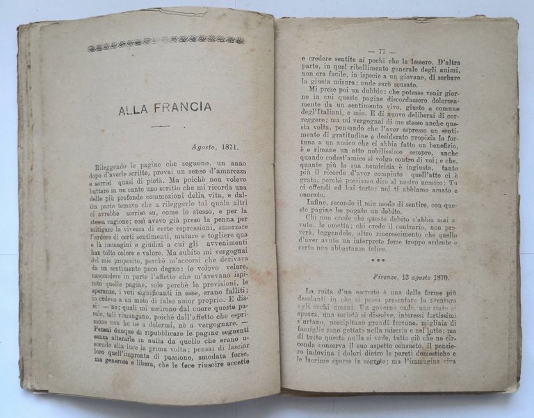 RICORDI DEL 1870 1871 di Edmondo De Amicis 1914 Madella …