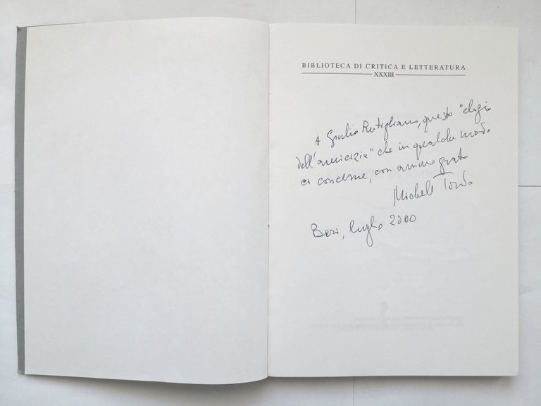 RICORDO DI AMICI di Mario Sansone 2000 Adriatica Libro autografo …