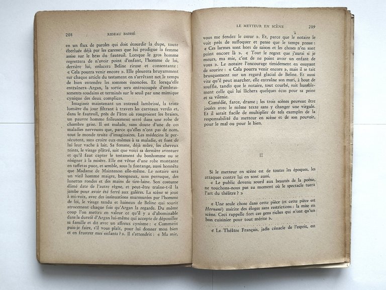 RIDEAU BAISSE di Gaston Baty 1949 Bordas libro in francese …