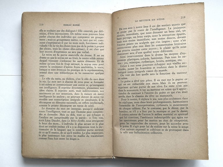 RIDEAU BAISSE di Gaston Baty 1949 Bordas libro in francese …