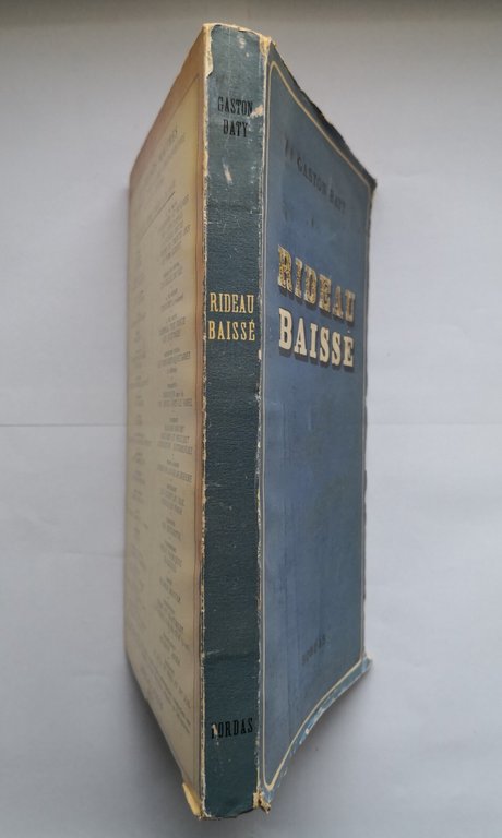 RIDEAU BAISSE di Gaston Baty 1949 Bordas libro in francese …