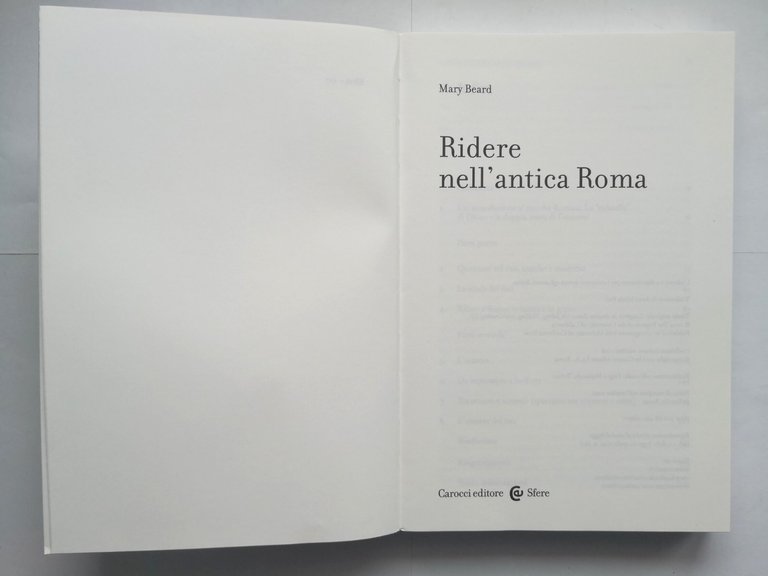 RIDERE NELL'ANTICA ROMA di Mary Beard 2016 Carocci Libro storia …