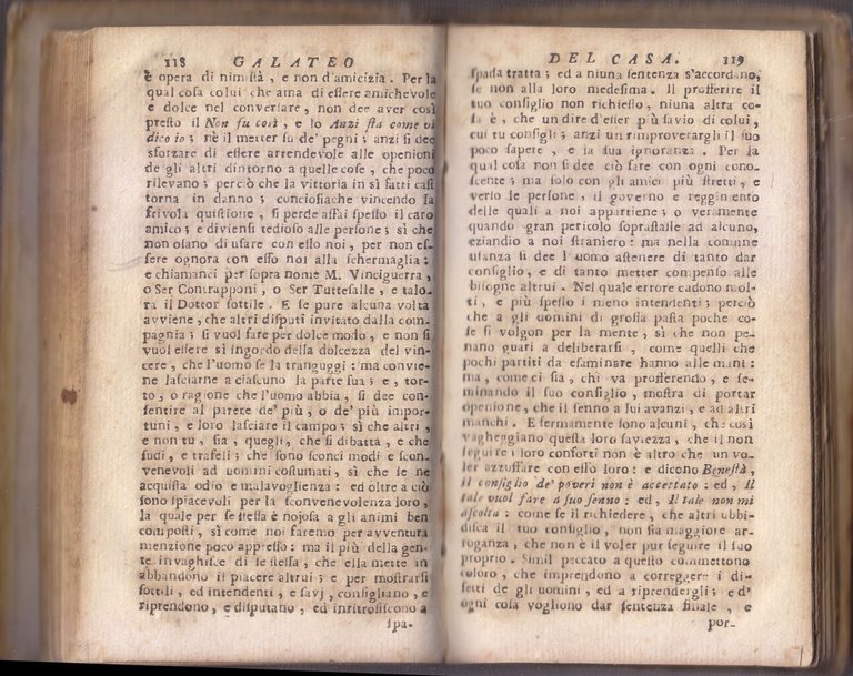 RIME E PROSE di Monsgnor Giovanni Della Casa 1761 Naso …
