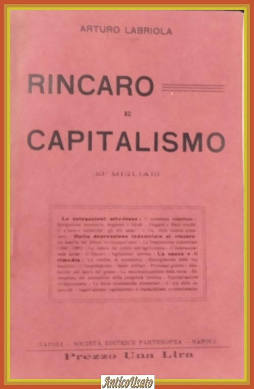 RINCARO E CAPITALISM0 di Arturo Labriola 1911 Partenopea Libro lezione … | Immagine Gallery 2