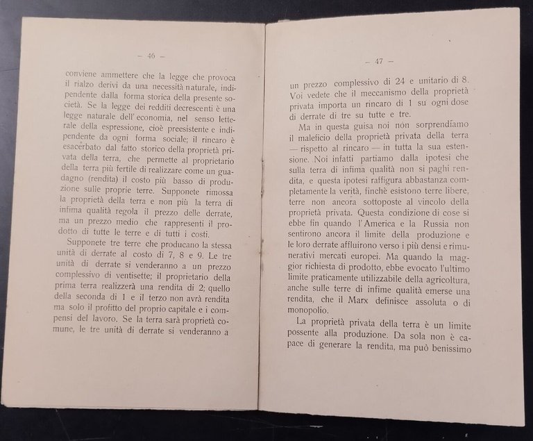 RINCARO E CAPITALISM0 di Arturo Labriola 1911 Partenopea Libro lezione …