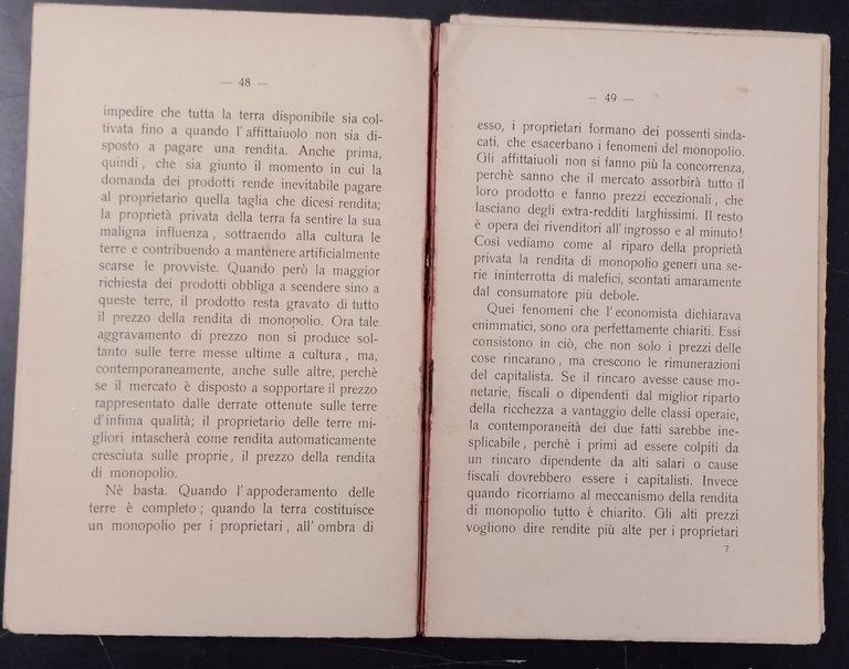 RINCARO E CAPITALISM0 di Arturo Labriola 1911 Partenopea Libro lezione …