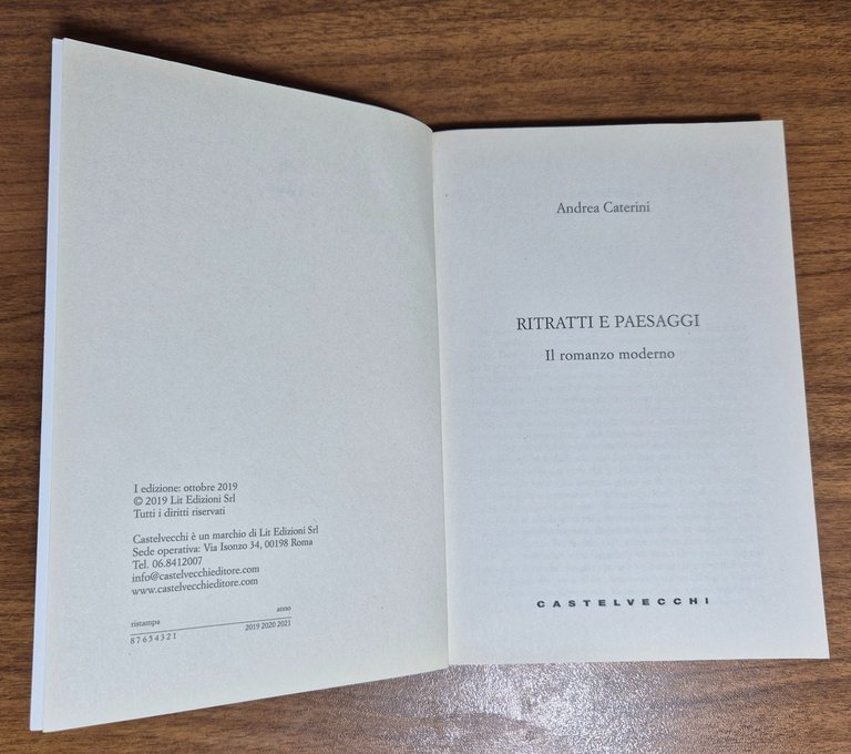 RITRATTI E PAESAGGI Il romanzo moderno di Andrea Caterini 2019 … | Immagine Gallery 3