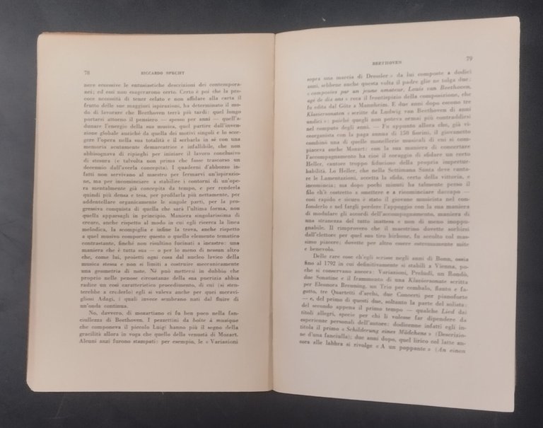 RITRATTO DI BEETHOVEN Richard Specht 1947 Garzanti Libro biografia musicisti