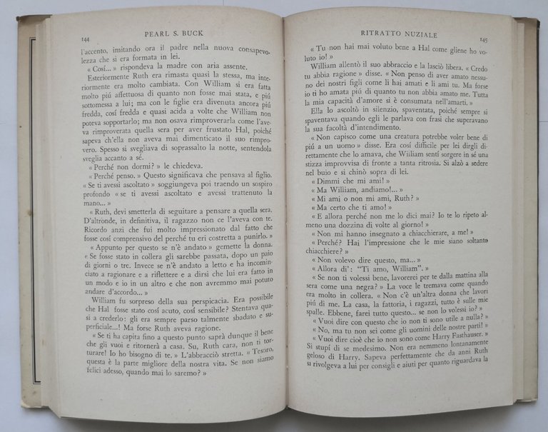 RITRATTO NUZIALE romanzo di Pearl Buck 1953 Mondadori Libro grandi …
