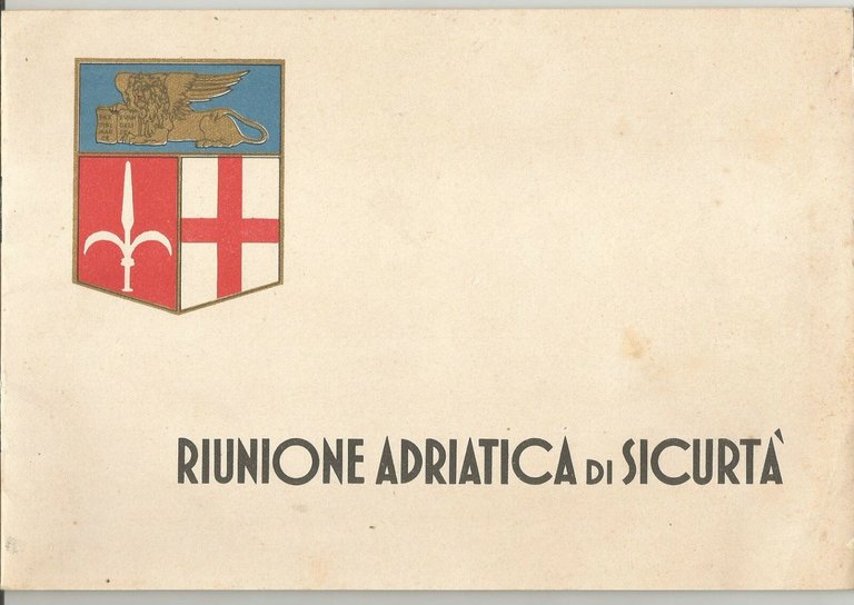 RIUNIONE ADRIATICA DI SICURTÀ libretto pubblicitario 1935 illustrato Vintage | Immagine Gallery 1