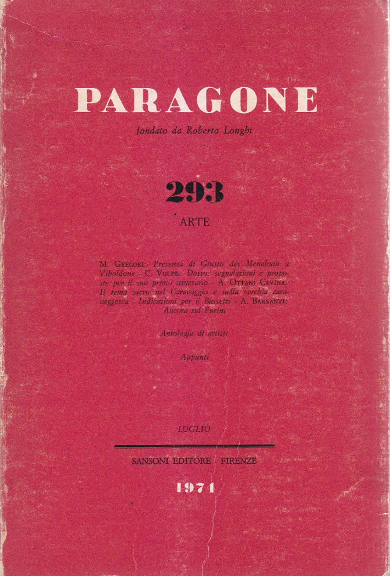 RIVISTA PARAGONE N. 293 ARTE Sansoni Editore Luglio 1971 giornale
