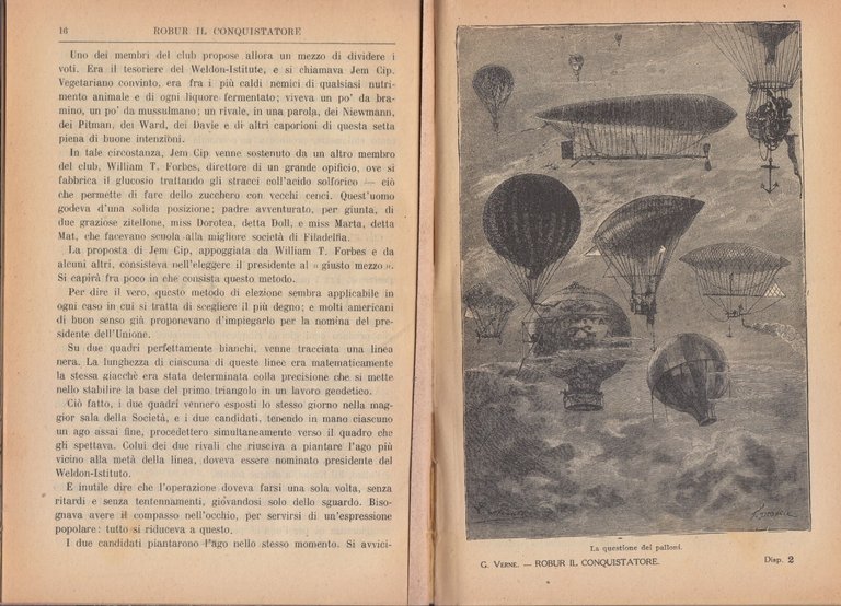 ROBUR IL CONQUISTATORE di Giulio Verne - libro vintage Sonzogno …