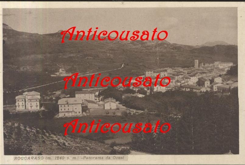 ROCCARASO PANORAMA DA OVEST cartolina originale MAZZORANA d'epoca vintage