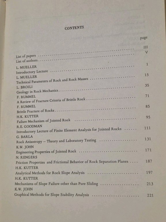 Rock Mechanics di Muller 1981 Springer Verlag libro ingegneria meccanica …