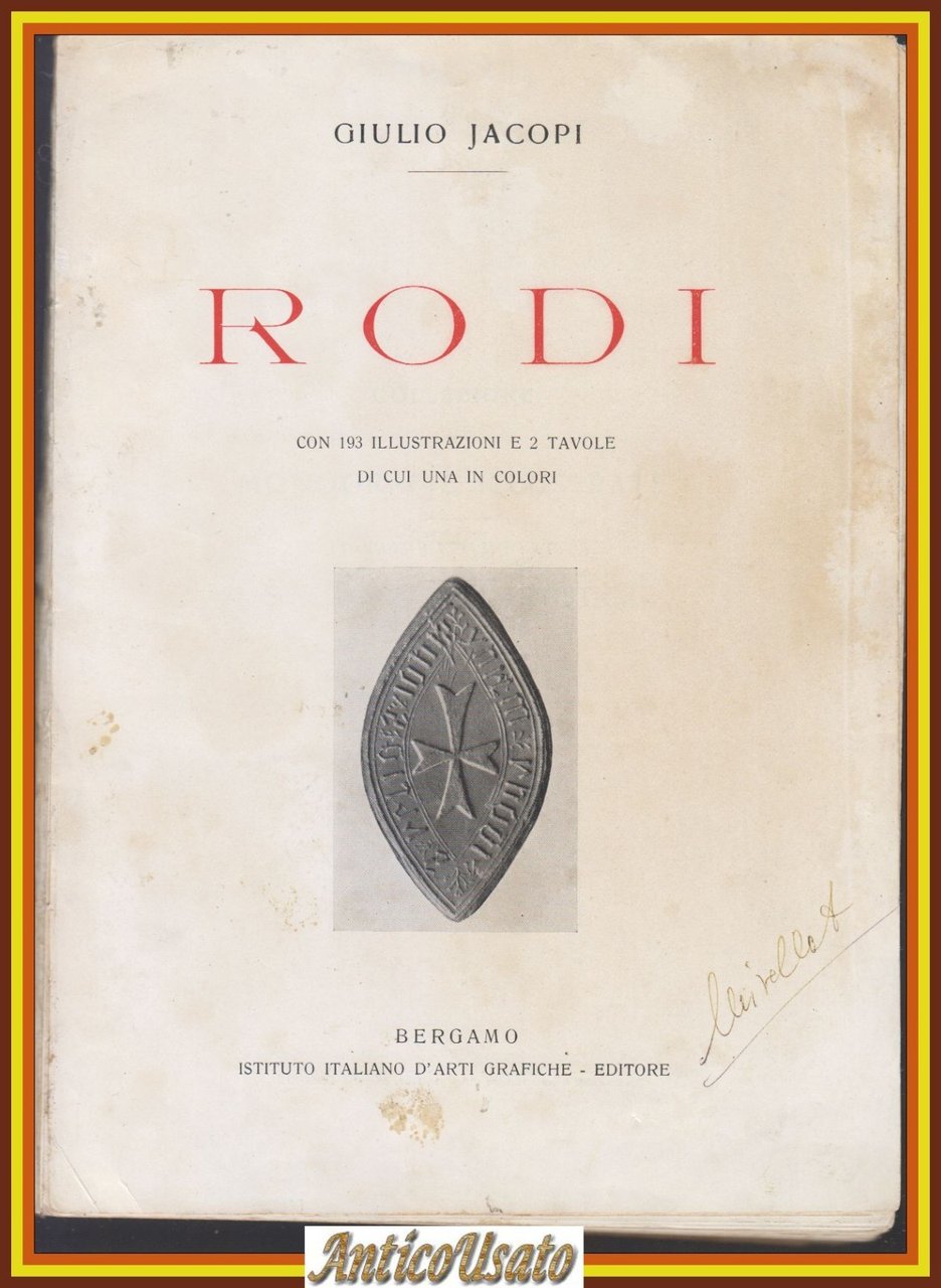 RODI di Giulio Jacopi 1933 Istituto Italiano di Arti Grafiche …