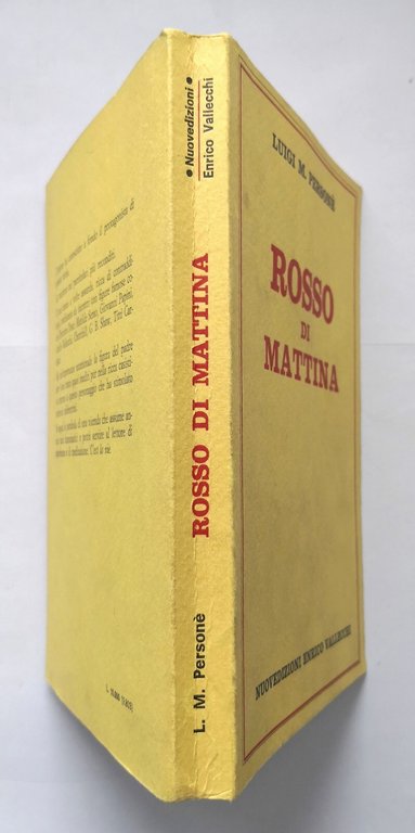 ROSSO DI MATTINA di Luigi Personè 1982 Nuovedizioni Vallecchi libro …