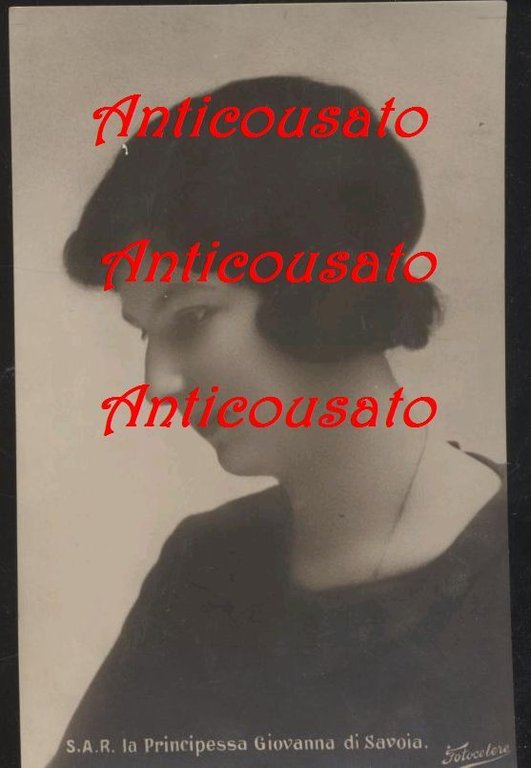 S.A.R. LA PRINCIPESSA GIOVANNA DI SAVOIA Cartolina Vintage Originale reali | Immagine Gallery 1