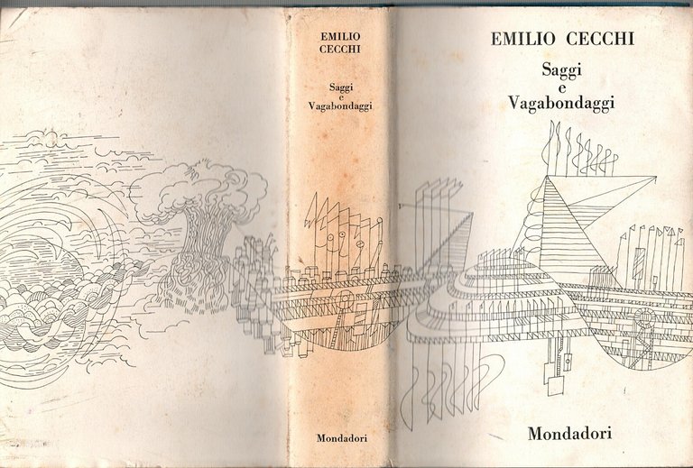 SAGGI E VAGABONDAGGI di Emilio Cecchi 1962 Mondadori Libro OPERE