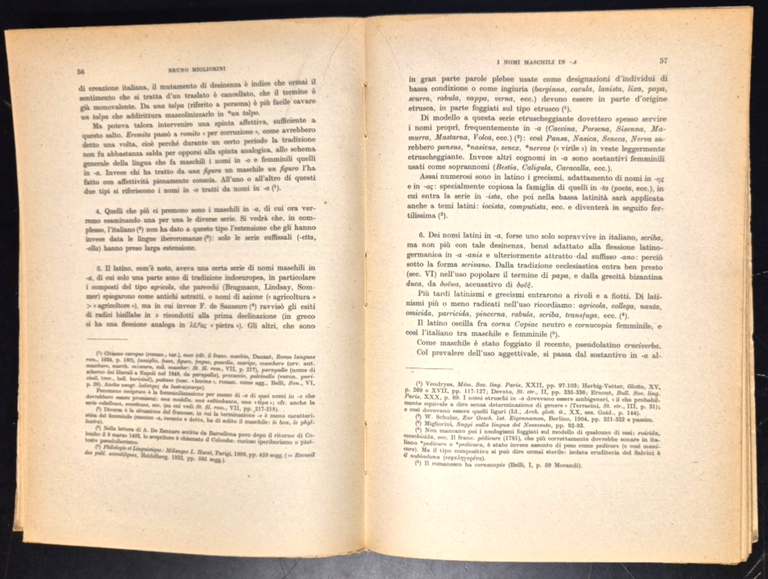 SAGGI LINGUISTICI di Bruno Migliorini 1957 Felice Le Monnier Libro