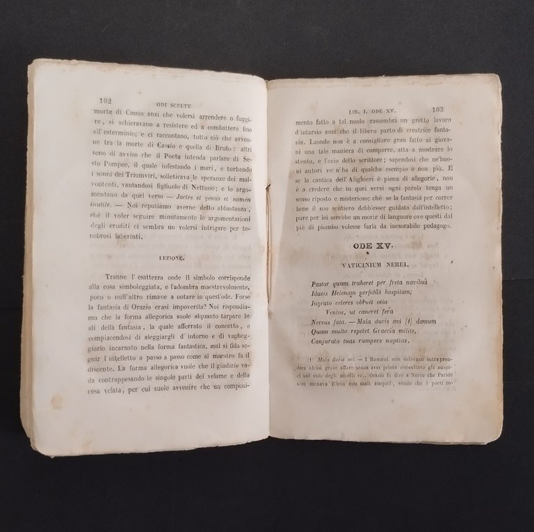 SAGGIO DI COMENTI SUL LIBRO PRIMO DELLE ODI ORAZIO Campanella …