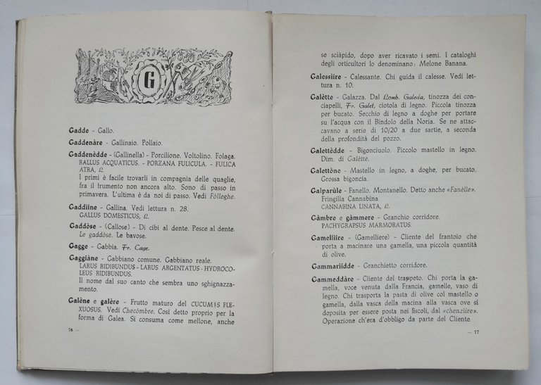 SAGGIO DI NOMENCLATURA POPOLARE BARESE di Carlo Scorcia 1967 Resta …
