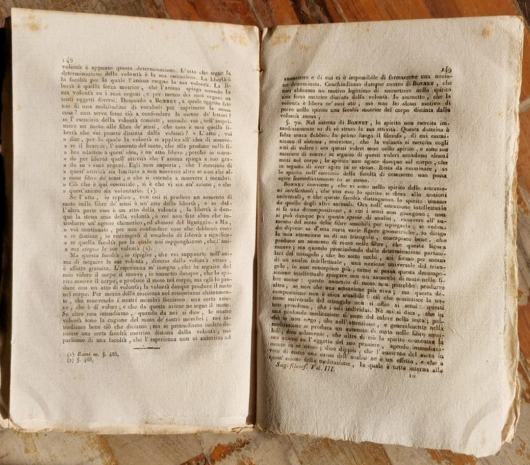 SAGGIO FILOSOFICO di Pasquale Galluppi volume III 1833 libro antico …