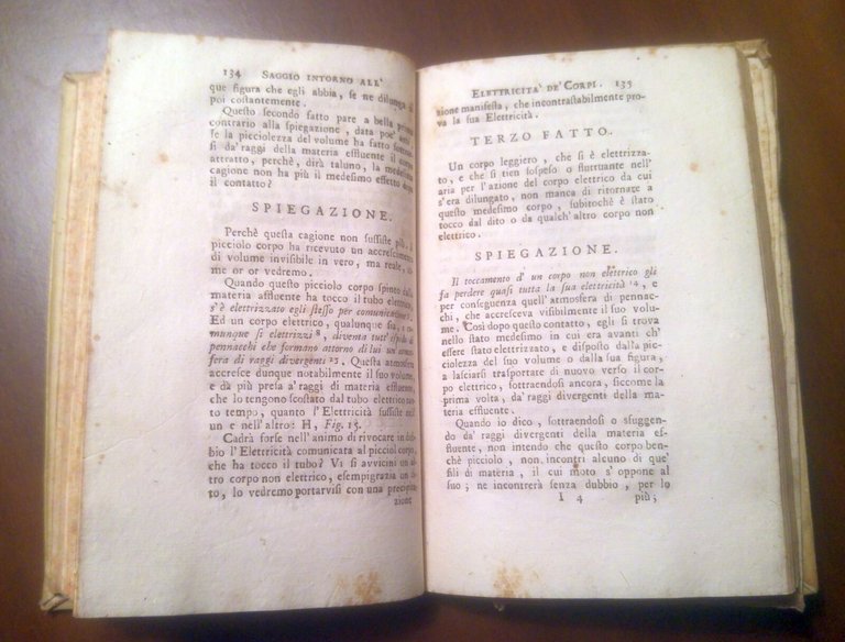 Saggio Intorno all'elettricità Dei Corpi di Nollet 1747 Pasquali libro …