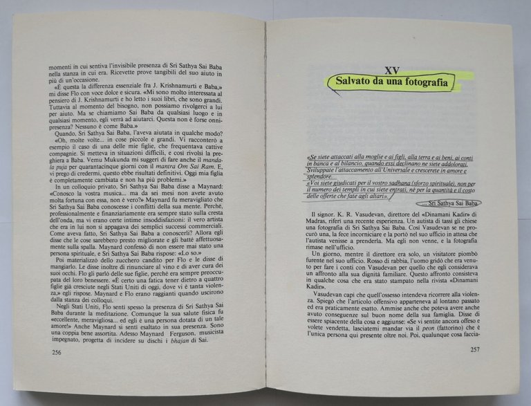 SAI BABA LA DIVINITÀ VIVENTE di Shakuntala Balu 2001 Armenia …