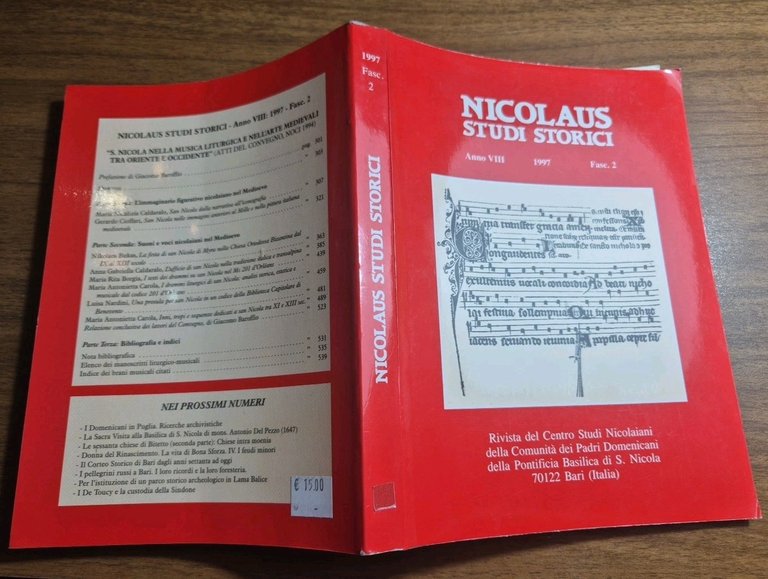 SAN NICOLA NELLA MUSICA LITURGICA E ARTE MEDIOEVALE Carola 1997 …
