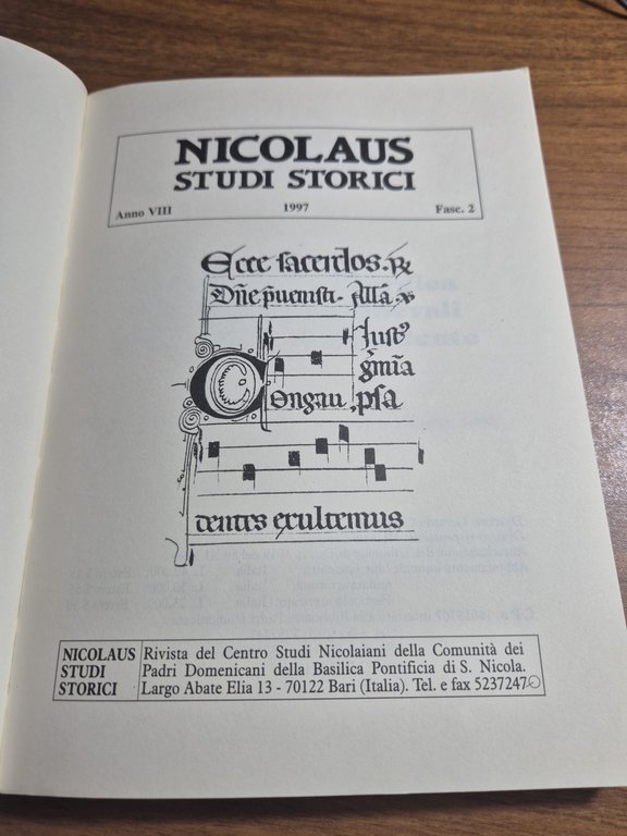 SAN NICOLA NELLA MUSICA LITURGICA E ARTE MEDIOEVALE Carola 1997 …