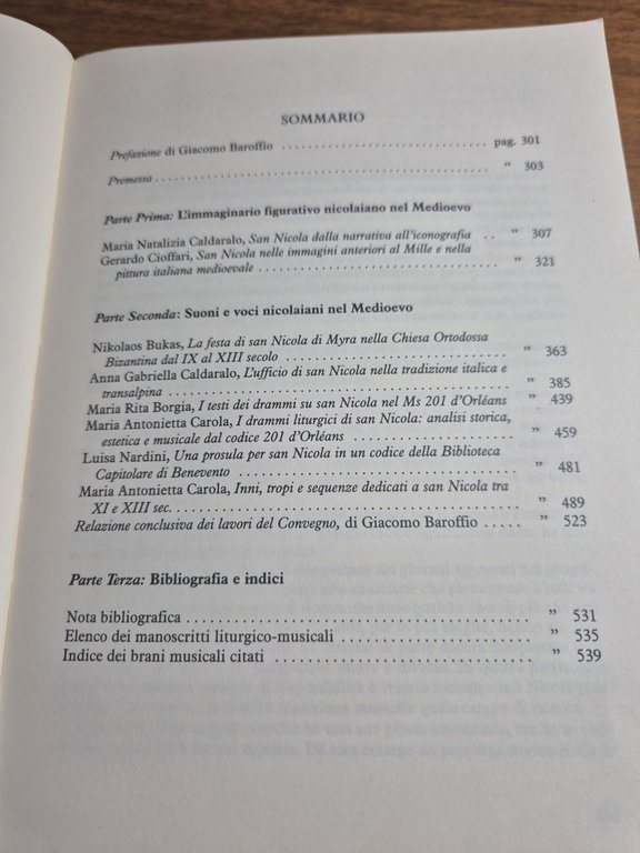 SAN NICOLA NELLA MUSICA LITURGICA E ARTE MEDIOEVALE Carola 1997 …