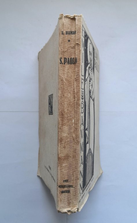 SAN PAOLO di Emile Baumann 1927 Libreria Morcelliana libro biografia …