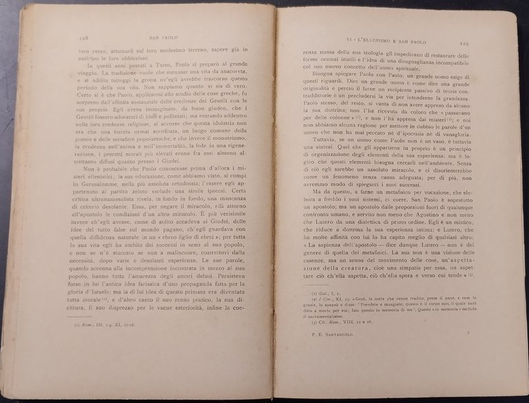 SAN PAOLO di Santangelo 1933 Laterza Libro biografia agiografia vita …
