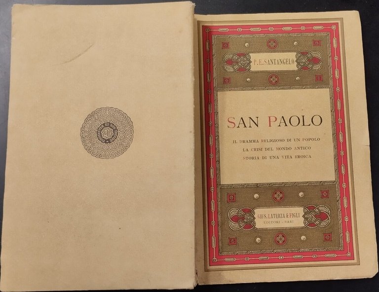 SAN PAOLO di Santangelo 1933 Laterza Libro biografia agiografia vita …
