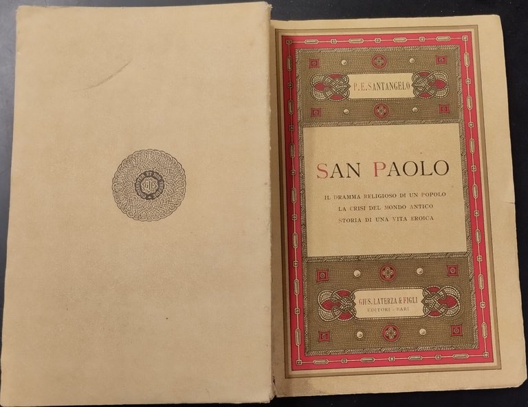 SAN PAOLO di Santangelo 1933 Laterza Libro biografia agiografia vita …