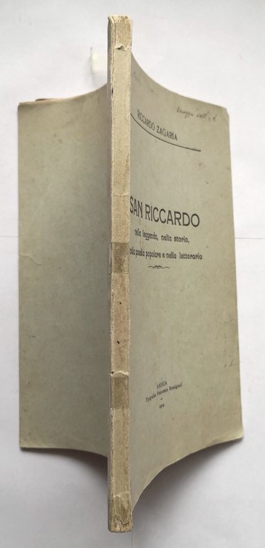 SAN RICCARDO nella leggenda storia e poesia di Zagaria 1929 …