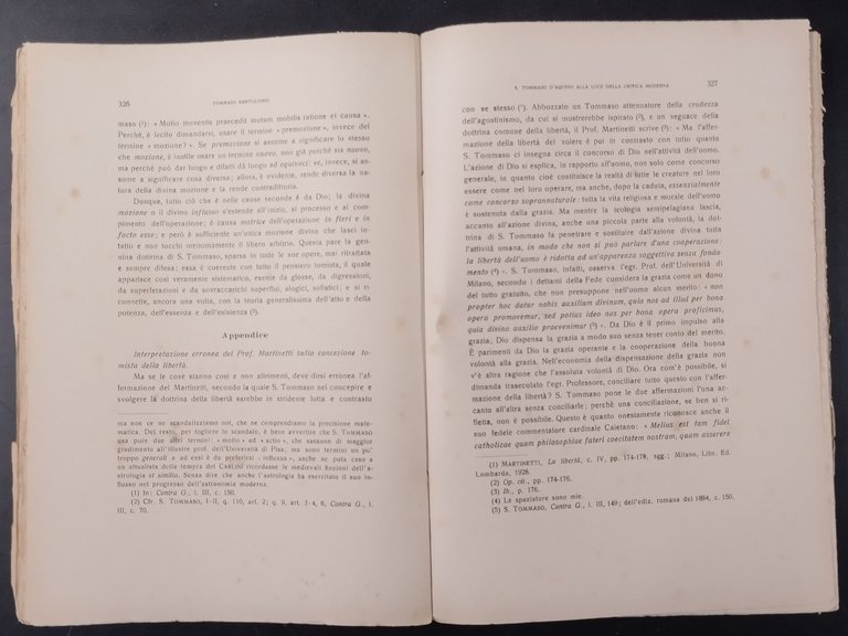 SAN TOMMASO D'AQUINO ALLA LUCE DELLA CRITICA MODERNA di Bartolomei …