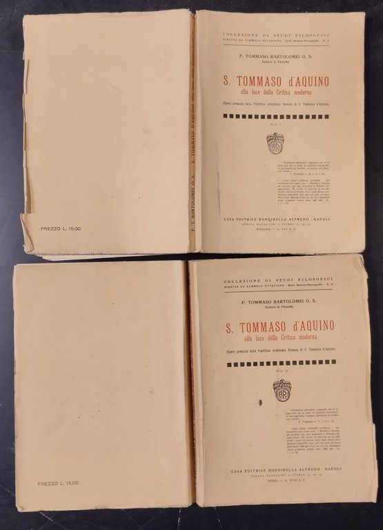 SAN TOMMASO D'AQUINO ALLA LUCE DELLA CRITICA MODERNA di Bartolomei …