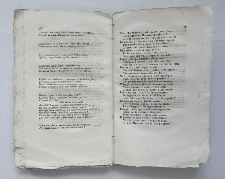 SATIRE di Persio Flacco traduzione del cavalier Vincenzo Monti 1828 …