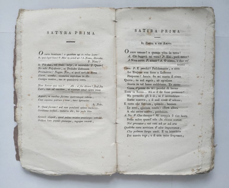 SATIRE di Persio Flacco traduzione del cavalier Vincenzo Monti 1828 …