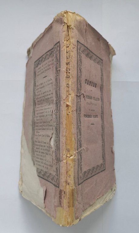 SATIRE di Persio Flacco traduzione del cavalier Vincenzo Monti 1828 …